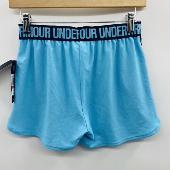 Under Armour Heat Gear Womens Size XS Play Up 2.0 Performance Shorts Blue 2388 - Picture 4 of 8